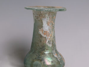 Ancient Roman Green Glass Candlestick Unguentarium 1