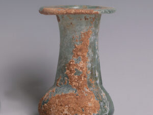 Ancient Roman Green Glass Candlestick Unguentarium 3