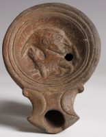 Roman Oil Lamp Dionysus 1