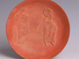 roman redware bowl with biblical figures