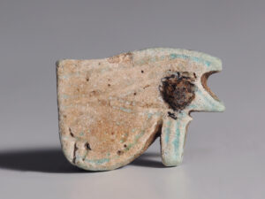 ancient egyptian turquoise faience wedjat amulet