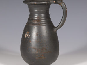 ancient greek black-glazed terracotta olpe 2