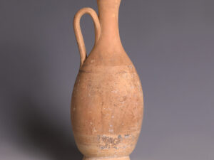 ancient greek terracotta lekythos.