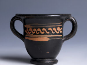 ancient greek terracotta xenon miniature kantharos