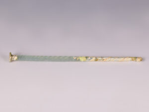 ancient roman light blue glass stirring rod