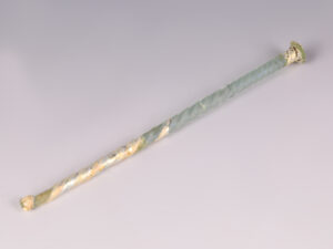 ancient roman light blue glass stirring rod