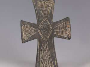 byzantine bronze cross plaque
