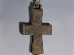 byzantine bronze enkolpion reliquary cross