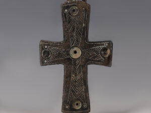 byzantine enkolpion reliquary cross with mary theotokos