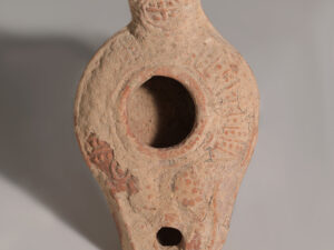 byzantine terracotta oil lamp cross dots