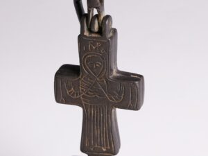 byzantine reliquary cross with mary