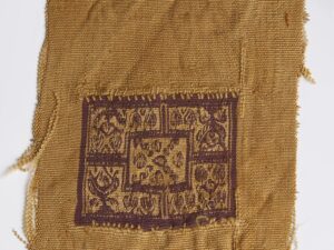 coptic squared panel with floral decoration 2