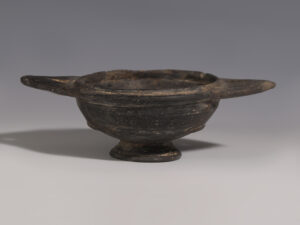 early etruscan villanovan impasto ware kylix triangular handles