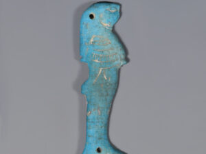 egyptian blue faience amulet of qebehsenuef