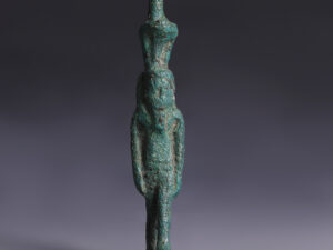 egyptian bronze amulet of nefertem