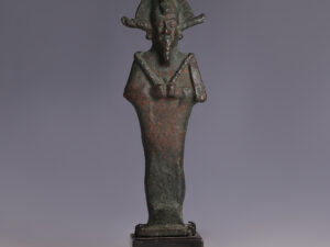 egyptian bronze figure of osiris