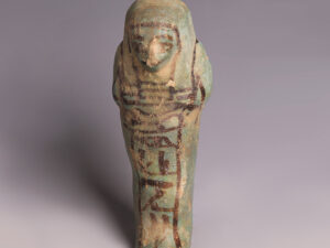 egyptian green faience shabti hieroglyph inscription