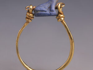 Ancient Egyptian Frog Scaraboid Swivel Ring