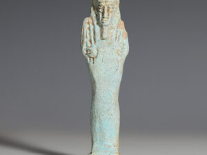 egyptian light blue faience shabti