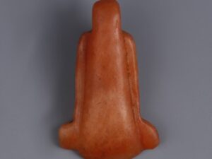 Ancient Egyptian Red Hardstone Lotus Amulet