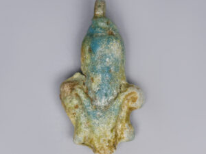 egyptian turquoise faience lotus amulet 1