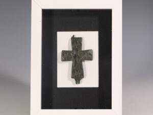 framed byzantine enkolpion reliquary cross with mary orans and the evangelists 2
