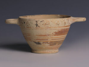 greek corinthian terracotta skyphos
