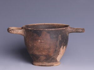 greek dark brown skyphos