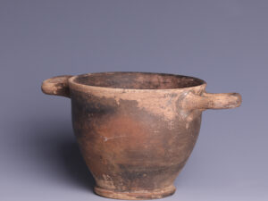 greek dark brown skyphos