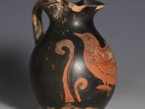 greek terracotta oinochoe with a bird 2