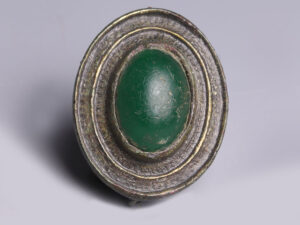 Romano-British Green Glass Centre-Boss Brooch