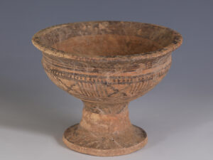 indus valley terracotta chalice geometric pattern