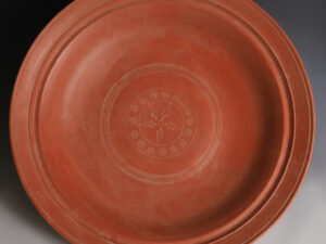 large roman redware bowl with geometric design large roman redware bowl with geometric design