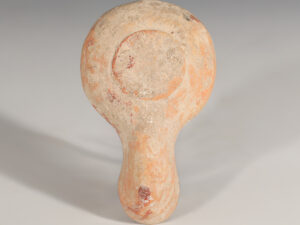 late hellenisti-early imperial terracotta oil lamp with floral decoration