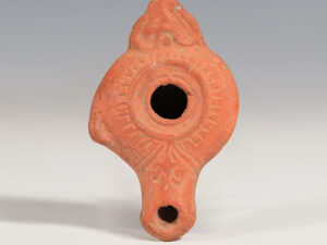 late hellenistic terracotta decorated oil lamp 5