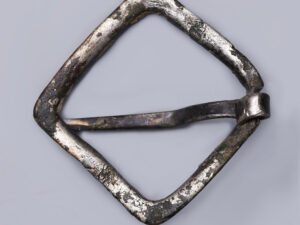 late medieval silver lozenge frame brooch