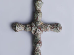 late roman byzantine bronze cross pendant