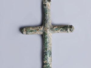 late roman byzantine bronze cross pendant