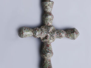 late roman byzantine bronze cross pendant