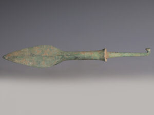 luristan bronze spearhead with rat-tail tang