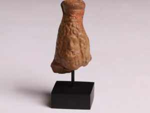 romano-egyptian votive terracotta head of serapis