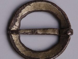 medieval silver gilded ring brooch 2