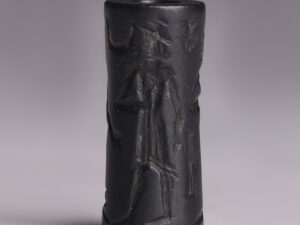 old babylonian haematite cylinder seal 2