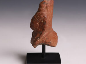 romano-egyptian votive terracotta sphinx head
