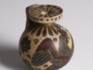 polychrome corinthian globular aryballos