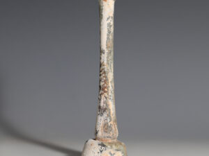 roman aqua glass candlestick unguentarium