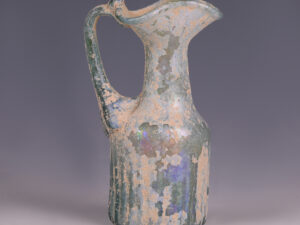 roman blue glass jug trefoil rim