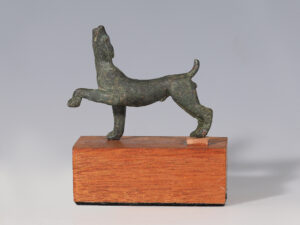 roman bronze dog statuette