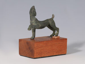 roman bronze dog statuette