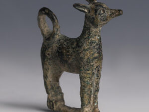 roman bronze dog statuette 2